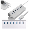 HUB USB ROZGAŁĘŹNIK ROZDZIELACZ PORTÓW 7x USB 3.0 ALUMINIOWY 5Gb/s 30CM