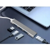 HUB rozdzielacz portu USB 4 porty 4 w 1 aluminiowy idealny do laptopa