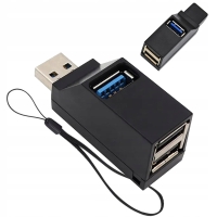 ROZDZIELACZ USB HUB 3x PORT USB 3.0 ROZGAŁĘŹNIK 3.0 KIESZONKOWY SMYCZKA ROZDZIELACZ USB HUB 3x PORT USB 3.0 ROZGAŁĘŹNIK 3.0 KIESZONKOWY SMYCZKA
