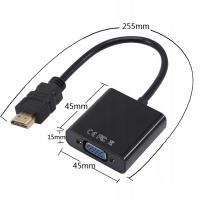 ADAPTER PRZEJŚCIÓWKA HDMI na VGA D-Sub ADAPTER PRZEJŚCIÓWKA HDMI na VGA D-Sub