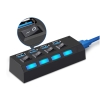 HUB USB 3.0 4 porty włączniki / wyłączniki portów podświetlenie