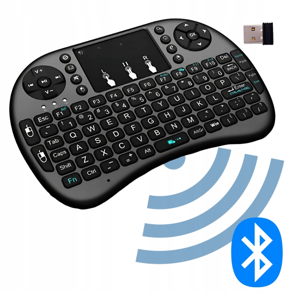 3 w 1 Klawiatura z Touchpadem Mysz Pilot Kompaktowa przenośna BLUETOOTH