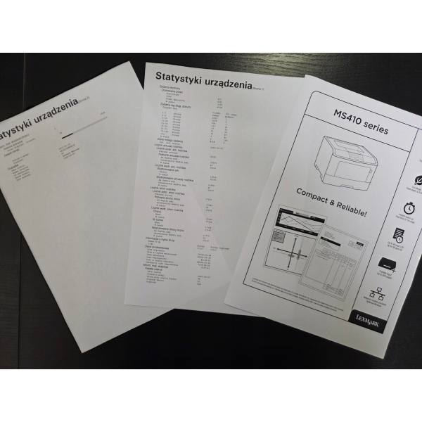 Drukarka laserowa Lexmark MS410dn Używana Nowy toner 5k Przebieg 15,6k